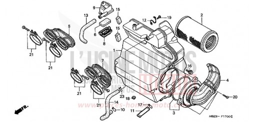 FILTRE A AIR CB600FY de 2000